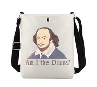 Lywjyb Birdgot Am I The Drama Crossbody Bag British Writer Book Lover Gift Literary Bookworm Merch, Drama Xk, Casual