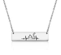 Lywjyb Birdgot Anime Movie Necklace Heartbeat Cat Inspired K-pop Movie Gift Anime Korean Pop Merch, S, Stainless Steel, No Gemstone