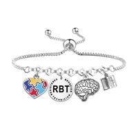 Lywjyb Birdgot Behavior Therapist Bracelet Behavior Analyst Appreciation Gift Special Education Merch, S, Stainless Steel, no gemstone