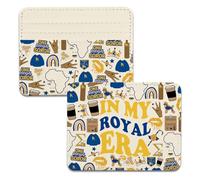 Lywjyb Birdgot Greek Life Card Holder Blue Gold Sorority Card Wallet Sisterhood Themed Gift for Women, Royal Era Holder, Casual