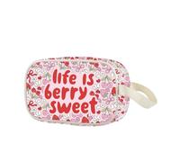 Lywjyb Birdgot Life is Berry Sweet Clear Makeup Bag Strawberry Lover Gift Strawberry Festival Merch, Berry Sweet Cbag