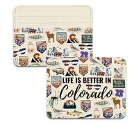 Lywjyb Birdgot Life Is Better In Colorado Card Holder Colorado State Gift Centennial State Themed Gift, Life Is Colorado Holder, Casual