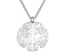 Lywjyb Birdgot Norse Pagan Goddess Hel Pendant Goddess of Death Nordic Hella Muerte Necklace Hel Necklace for Women, L, Metal, na unknow
