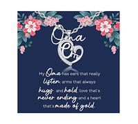 Lywjyb Birdgot Oma Gift Grandmother Jewelry Gifts for Grandma from Granddaughter, Oma Ne Card Sliver, L