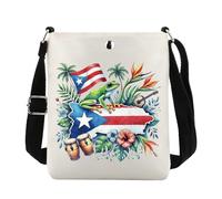 Lywjyb Birdgot Puerto Rico Crossbody Bag Puerto Rico Flag Coqui Frog Gift Puerto Rico Charm Merch, Puerto Rico Cr