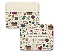 Lywjyb Birdgot Quilter Credit Card Holder Crochet Lover Gift Crocheting Mom Gift Needle Worker Card Wallet, If You Can Sewer Holder