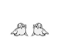 Lywjyb Birdgot Seal Jewelry Seal Earring Baby Seal Stud Earring Nature Inspired Animal Earrings Gift for Sister, S, Metal, na unknow