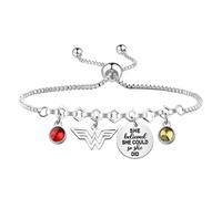 Lywjyb Birdgot Superwoman Inspired Bracelet She Believed She Could So She Did jewelry Woman Hero Movie Gift, S, Stainless Steel, no gemstone