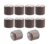 LYWS 10PCS Guitar Bass Metal Dome Control knob abalone inlay volume tone knobs Bronze