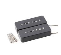 LYWS 2PCS Alnico 5 Soap Bar Humbucker Pickups For LP P90 Electric Guitar Black