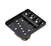 LYWS 3 Saddle Bridge & Pickup for Fender Telecaster Tele Guitar (Black)