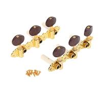 LYWS 3R3L Classical Guitar Tuning Pegs Machine Heads Brown Button Golden