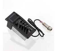 LYWS 4 Bands Piezo Pickup EQ-7545R Acoustic Guitar Equalizer w/End Pin Jack