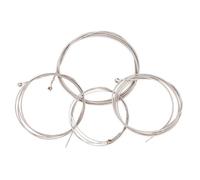 LYWS 4PCS Stainless Steel Silver Plated Gauge Strings for 4-String Guitar Bass