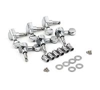 LYWS Acoustic Guitar String Tuning Pegs Tuners Machine Heads 6R Chrome