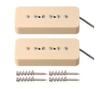 LYWS LP P90 Electric Guitar Alnico 5 Pickup w/Metal Braided wire Ivory