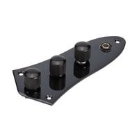 LYWS Pre Wired Jazz Bass Switch Control Plate Wired Fully Loaded (Black)