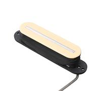 LYWS Rail Blade Pickup For Electric Guitar Fender Strat w/Metal Braided wire (Ivory)