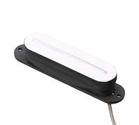 LYWS Rail Blade Pickup For Electric Guitar Fender Strat w/Metal Braided wire (White)