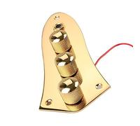 LYWS Wired Jazz Bass Switch Control Plate Wired Fully Loaded (Gold)