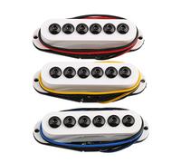 LYWSMSK 3PCS Invader Style Guitar Humbucker Pickup/Single Coil Pickup Set Neck & Middle & Bridge N/M/B (SSS,White)