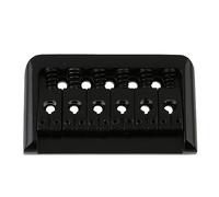 LYWSMSK 6 String Fixed Hardtail Guitar Bridge 10.5mm String Spacing w/Round Hole Saddle for Electric Guitar (Black)