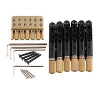 LYWSMSK 6 String Headless Guitar Bridge Tailpiece & Brass String Lock, Locking Nut