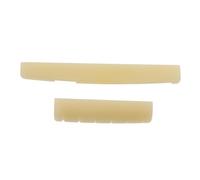 LYWSMSK Acoustic Guitar Unbleached Bone Bridge Saddle & Nut Set for Acoustic Guitar 43mm / 72mm