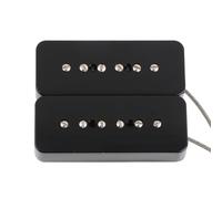 LYWSMSK Alnico 2 SoapBar P90 P-90 Single Coil Pickup Electric Guitar Neck & Bridge Pickup Set (Black)