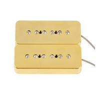LYWSMSK Alnico 5 SoapBar P90 P-90 Single Coil Pickup Electric Guitar Neck & Bridge Pickup Set (Gold)