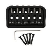 LYWSMSK Black 6 String Guitar Fixed Bridge Electric Guitar Hardtail Bridge for Start/Tele Guitar