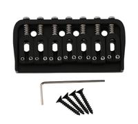 LYWSMSK Black 7 String Guitar Fixed Bridge Electric Guitar Hardtail Bridge for Start/Tele Guitar