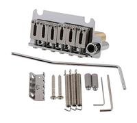 LYWSMSK Chrome 2 Point ST Strat Style Guitar Tremolo Bridge, Solid Brass Block, 10.8mm String Spacing, Stainless Steel Saddle