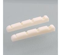LYWSMSK Flat Bottom 4-String Bass Guitar Pre-Slotted Bone Nut 38mm (2 Pack)