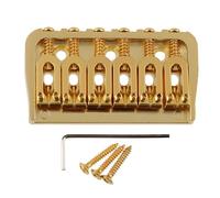 LYWSMSK Gold 6 String Guitar Fixed Bridge Electric Guitar Hardtail Bridge for Start/Tele Guitar