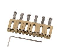 LYWSMSK Solid Brass Guitar Bridge Saddles Brass Saddle 10.5mm String Spacing for Stratocaster/Telecaster