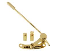 LYWSMSK Tune-O-Matic Style Electric Guitar Tremolo Bridge Stop Bar Tailpiece Vibrato Bridge Compatible with LP SG Guitar (Gold)