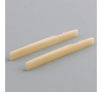 LYWSMSK Unbleached Acoustic Guitar Bone Saddle Compatible with YMH FG Series Acoustic Guitar 75x3x9.7mm (2 Pack)