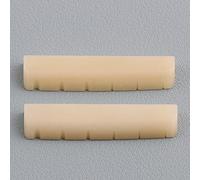 LYWSMSK Unbleached Acoustic Guitar Pre-Slotted Bone Nut fit for YMH FG Series Acoustic Guitar 43x5x9mm (2 Pack)