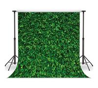 LYWYGG 10x10FT Green Leaves Photography Backdrop Jungle Backdrop Clear Color Foldable Easy To Carry for Birthday Party Outdoor Activity Studio Props CP-87-1010