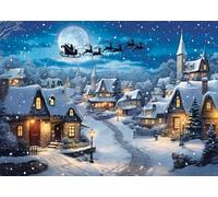 LYWYGG 7x5ft Christmas Backdrop Christmas Photography Backgroud Winter Town Backgroud cp-720