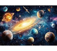 LYWYGG 7X5FT Outer Space Backdrop Universe Planet Party Backdrops Starry Galaxy Photography Background CP-628