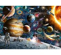 LYWYGG 7x5FT Space Galaxy Interstellar Exploration Backdrop Space and Aerospace Birthday Party Theme Background Galaxy Planet Party Banner Astronaut Rocket Background Nebula Background CP-603