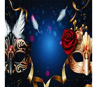 LYWYGG Birthday Party Photography Backdrop 8x8FT Masquerade Mysterious Backdrops Photo Background Studio Prop for Wedding, Party, Newborn, Children, and Product Photography CP-5-0808