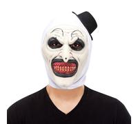 Lyxaof Adult Art the Clown Mask Terrifier Killer Joker Masks Halloween Carnival Party Dress Up Costume Accessory for Men Women (White, One Size)