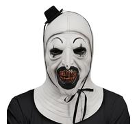 Lyxaof Adults Art the Clown Mask Terrifier Joker Props Full Head Costume Accessories Halloween Christmas Carnival Dress Up Party for Men Women