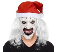 Lyxaof Adults Art the Clown Mask Terrifier Joker Props Full Head Costume Accessories Halloween Christmas Carnival Dress Up Party for Men Women