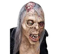 Lyxaof Adults Scary Zombie Mask Realistic Old Man Mask Horror Halloween Christmas Carnival Dress Up terrible Theme Cosplay for Man Women