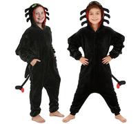 Lyxaof Kids Toothless Onesie, Cute Animal Dragon Zipper Hooded Costume Halloween Christmas Cosplay Fancy Pajamas Jumpsuit Outfit for Boys Girls Black