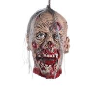 LYXIHAP Scary Halloween Decoration Realistically Cut off Humanoid Rotten Face Zombie Head Pendant Halloween Scary Head Props Haunted House Decoration